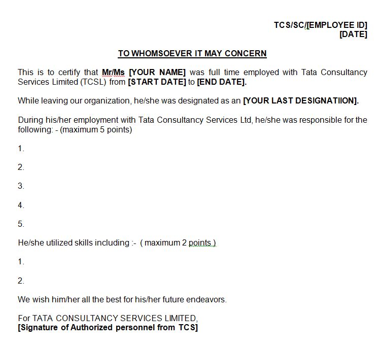 Tcs skill certificate sample