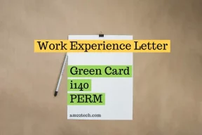 Sample USA green card work experience letter