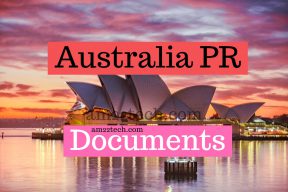 Australia PR documents for 189 190 Visa