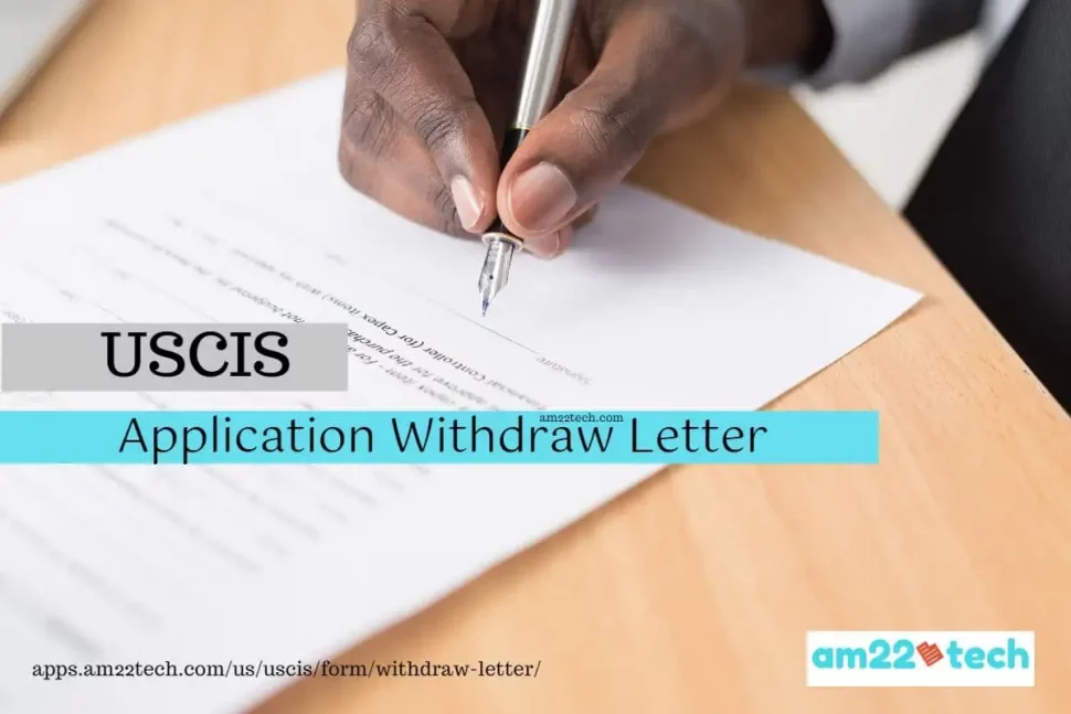 USCIS application withdrawal letter