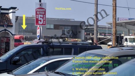 i94 correction CBP office laredo tx is visible from Valero Gas Station