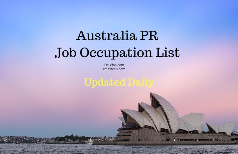 Australia Pr Skillselect Job Occupation List 2020 Am22 Tech