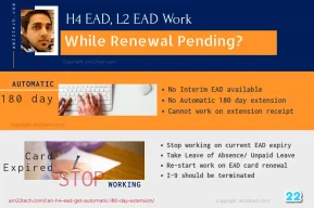 H4 EAD cannot work while renewal pending after current EAD expiry