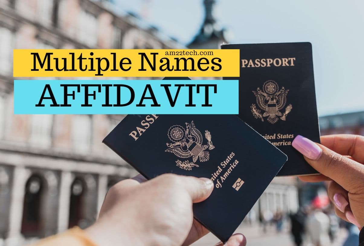 One And Same Person Affidavit For Multiple Names Immigration Australia