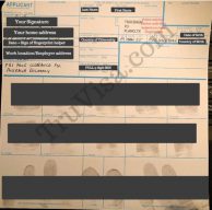 Sample FD 258 fingerprint form