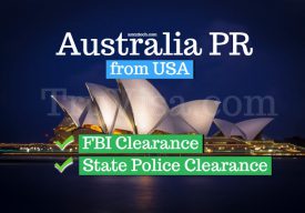 USA state police check with FBI clearance required for Australia PR