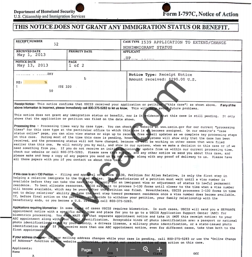 Form I 797 Types And Functions ZontLaw 50 OFF