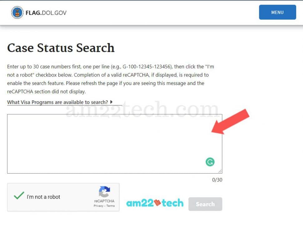 DOL LCA case status search