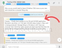 First H4EAD approval after biometrics in 2 months