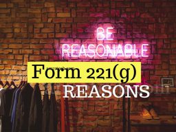 Form 221g reasons for US visa stamping