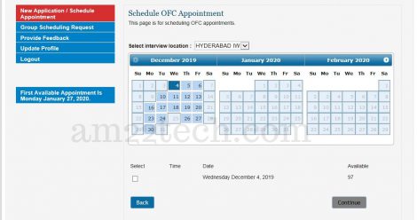 h1b dropbox appointment india not available