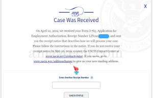 USCIS case status check - no error