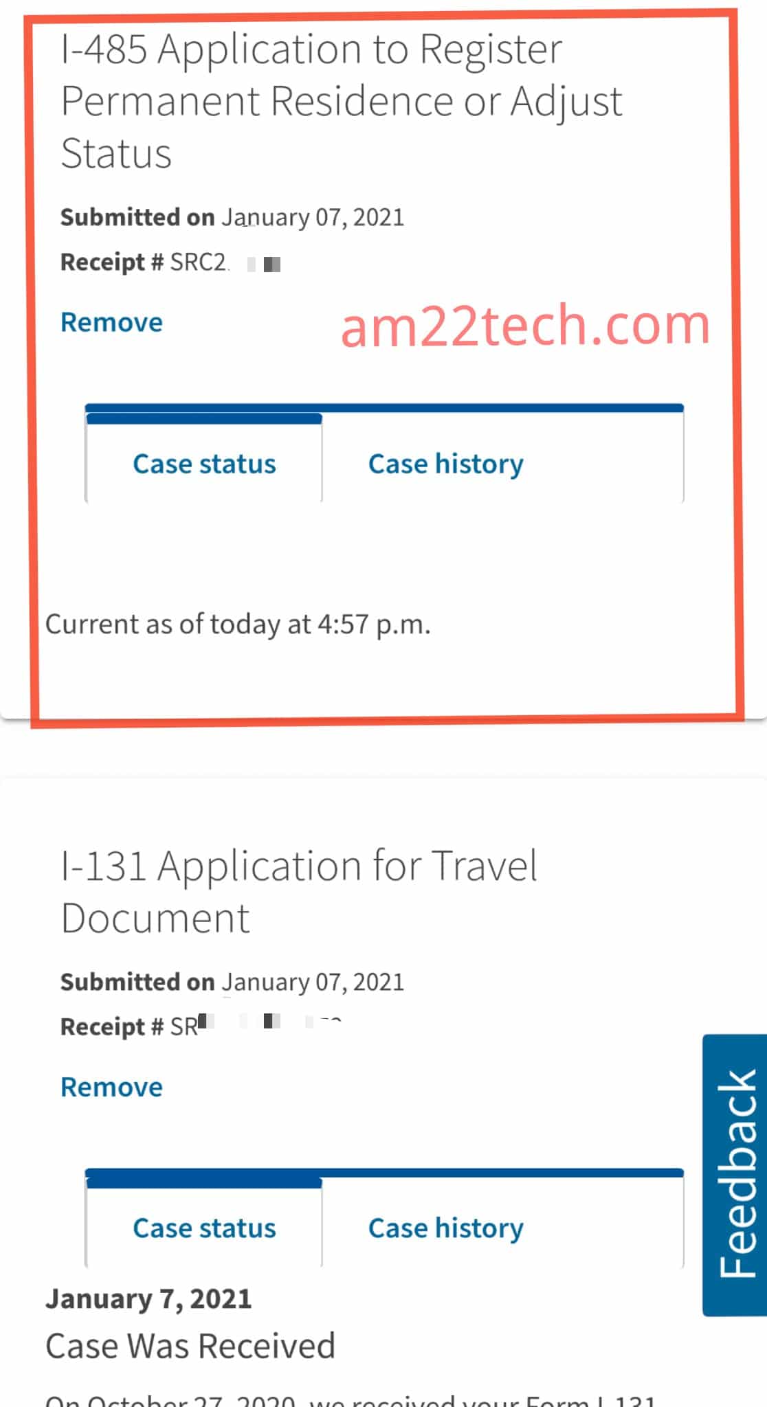 call uscis for case status