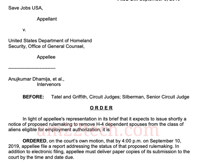 H4 EAD News Sep 2019 DHS Revoke Rule OMB Review Pending