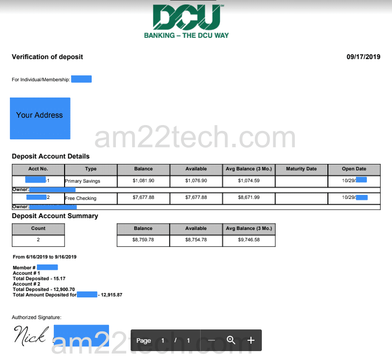 Bank Account Verification Letter For Visa Immigration Usa