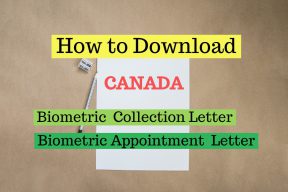How to download Canada biometric letter
