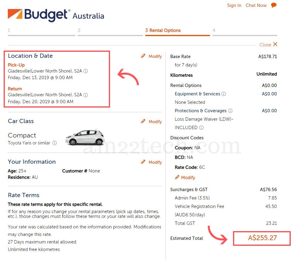 Australia car rental city location