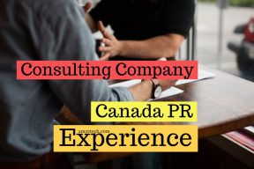 Canada PR consulting company experience