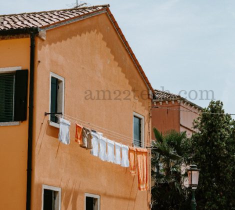 Sun drying clothes in Australia is common.