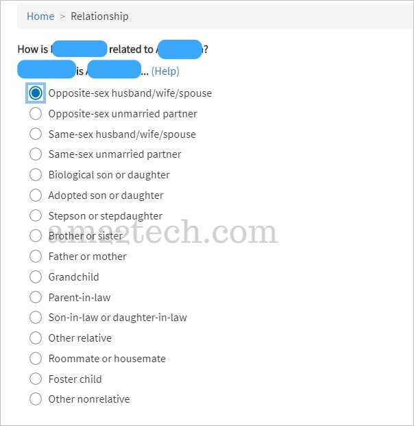 Census relationship question for spouse