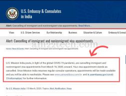 US embassy in India cancels all visa stamping appointments