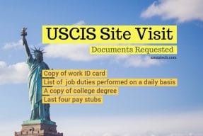 USCIS site visit documents requested