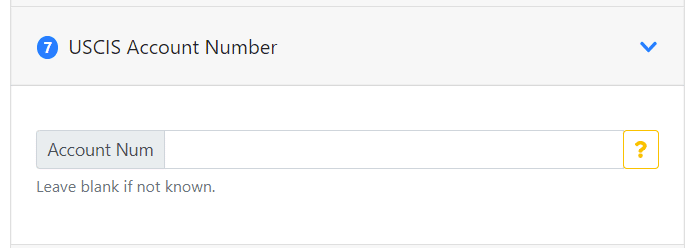 USCIS account number on EAD application