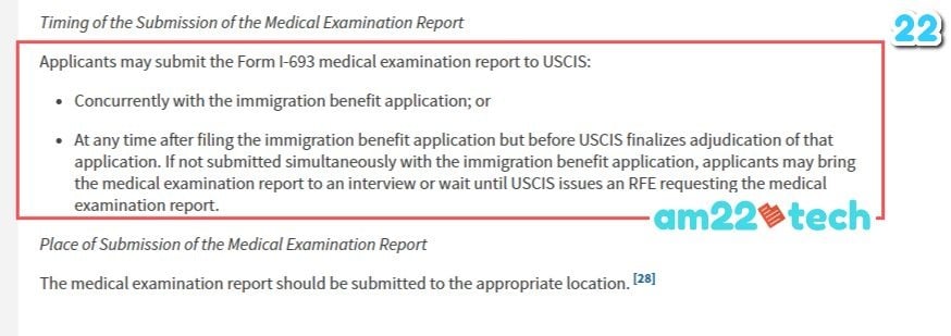 Is i-693 mandatory with i-485 filing?