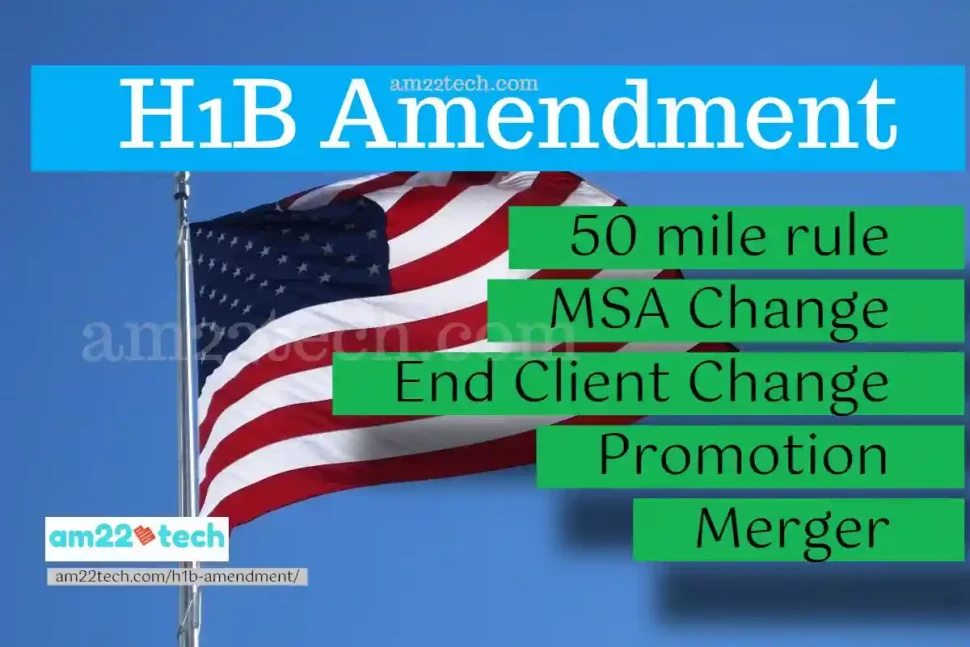 Is H1B Amendment required? What are material change rules?