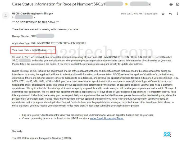 I140 Status Initial Review Updated Your Name (EB2 to EB3 Premium) USA