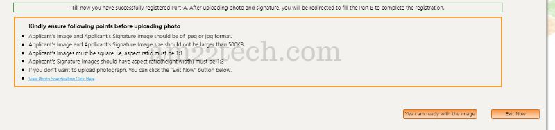 OCI photo and signature requirements