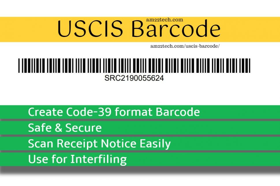 USCIS barcode generator