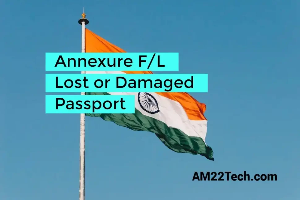 Annexure F/L for lost or damaged Indian passport renewal