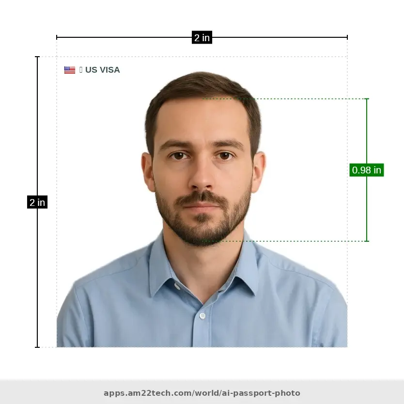 Example showing a 'Before' photo with uneven lighting and a distracting background, and an 'After' photo that meets USCIS requirements with a plain background and proper lighting.