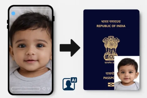 Indian infant passport photo