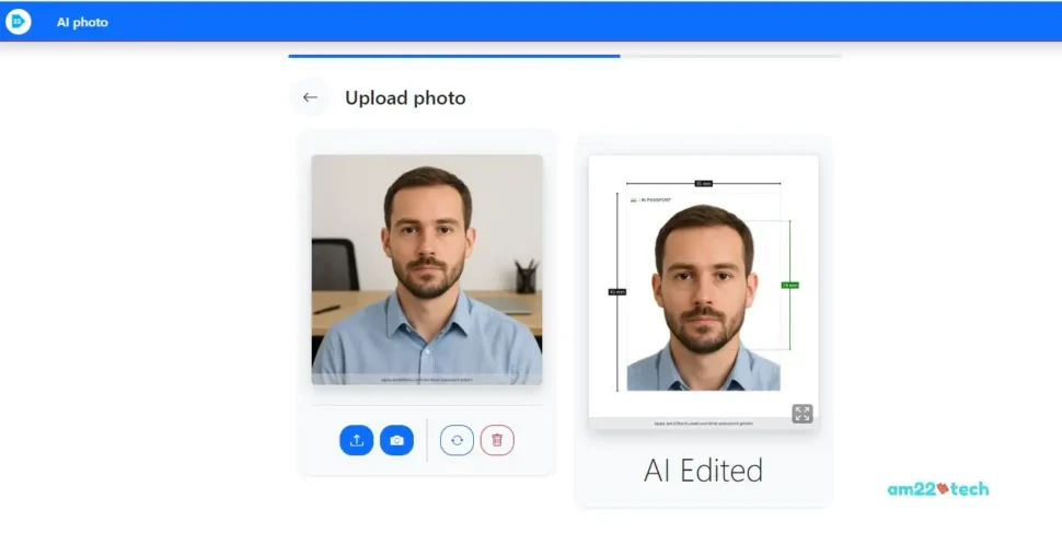 am22tech passport photo editor